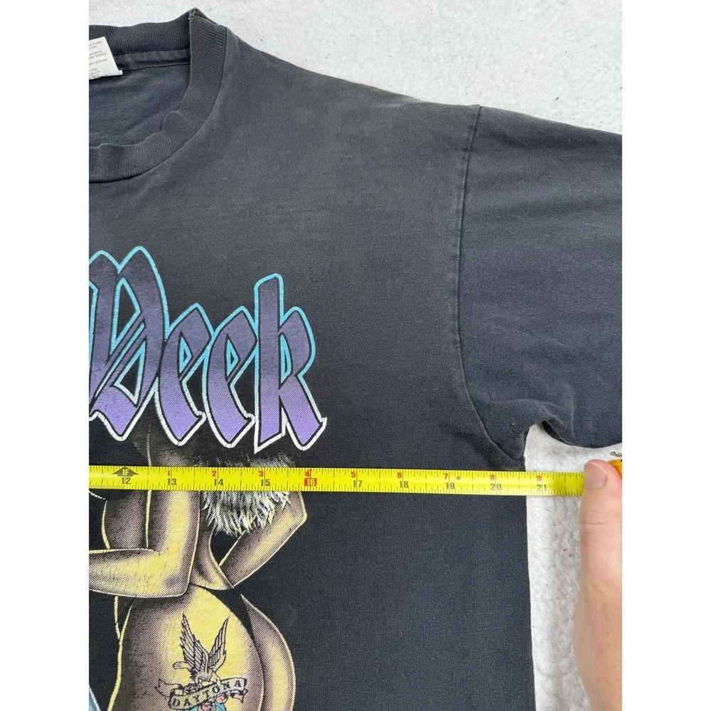 Vintage Bike Week Daytona Shirt Mens Large Black Motorcycle Biker 1996 Tee